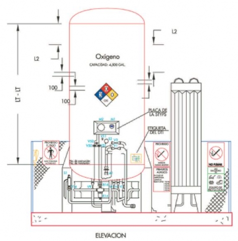 Anclaje químicos para tanques y vaporizadores de oxígeno industrial
