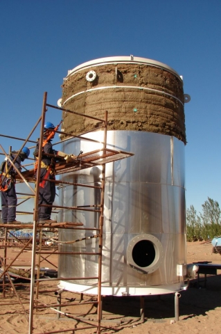 Construcción de tanques con aislantes térmicos