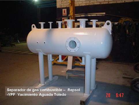 Separador Bifásico Agua Petróleo realizado para Repsol-YPF por Emprendimientos Metalúrgicos S.R.L.